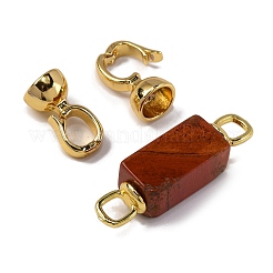 Латунная решетка с покрытием и родохрозитовый наплыв на застежках KK-B103-12G