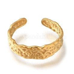 Текстурированное кольцо-манжета из нержавеющей стали 304 для женщин&nbsp;RJEW-F161-02G-16