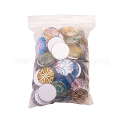 Печатные стеклянные кабошоны&nbsp;GGLA-YW0001-01A