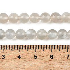 Натуральный белый лунный камень бисер пряди&nbsp;G-Z137-A01-6mm