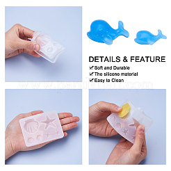 4шт 4 стиля подвесные силиконовые Молды&nbsp;DIY-BG0001-48