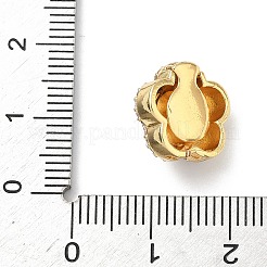 Магнитные застежки из латуни с микропейвом и прозрачным кубическим цирконием&nbsp;KK-Z139-01G-02