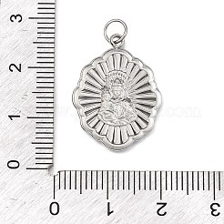 Подвески из нержавеющей стали 304 на тему Девы Марии&nbsp;LS-STAS-I356-05P-04