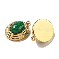 Подвески из натурального зеленого нефрита&nbsp;STAS-L025-007G-03