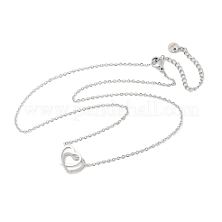 201 кулон в форме сердца из нержавеющей стали для женщин&nbsp;LS-NJEW-D307-01P