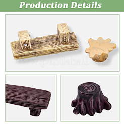 12шт. 2-х стилевые смоляные скамейки&nbsp;DJEW-GF0001-81