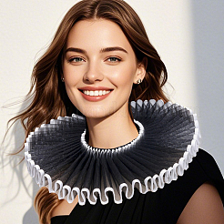 Съемный женский фальшивый воротник из марли&nbsp;AJEW-WH20042-91A