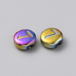 Гальванизированная стеклянная бусина&nbsp;GLAA-WH0042-12A-18