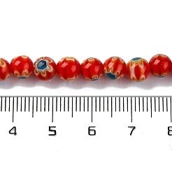 Ручной работы millefiori стеклянные бусины нитки LAMP-G164-02A