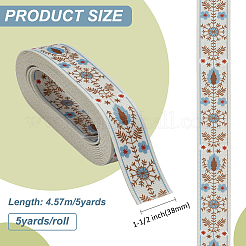 Лента из полиэстера в этническом стиле&nbsp;OCOR-WH0101-107B