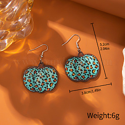 Акриловые серьги-подвески в виде тыквы с леопардовым принтом&nbsp;FS-WG4E842-01