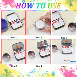 2 набор железных баночек для хранения акварельных красок и лака для ногтей&nbsp;MRMJ-BC0003-46