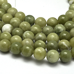 Природные китайский нефрит бисер пряди&nbsp;X-G-F363-10mm