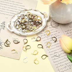 100 шт. латунные серьги с защелкой&nbsp;KK-YW0003-37AB