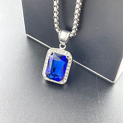 Элегантные ожерелья с подвесками из нержавеющей стали 304 в стиле панк-хип-хоп со стразами&nbsp;XQ7277