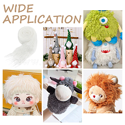 Верх из полиэстера для украшений своими руками из полосок из искусственной шерсти&nbsp;FIND-WH0170-32C