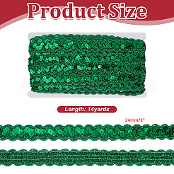 Блестящая кружевная лента с пайетками из ПВХ&nbsp;OCOR-WH0078-388B