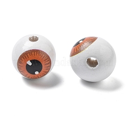 Печатные деревянные европейские бусины схима&nbsp;WOOD-G023-01C