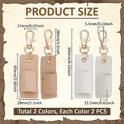 4 шт. 2-цветный чехол-зажим для ручки из искусственной кожи&nbsp;AJEW-UN0002-72