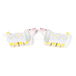 Печатные непрозрачные бусины из смолы&nbsp;RESI-N043-04E