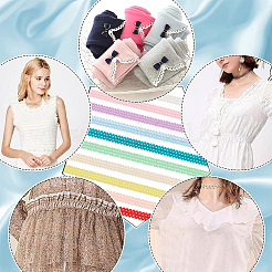 10 шт. 10-х цветные нейлоновые шелковые эластичные кружевные ленты для короны&nbsp;DIY-BC0013-32