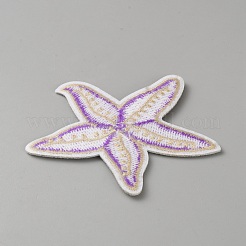 Морская звезда самоклеящаяся компьютерная вышивка ткань приклеиваемые/пришивные нашивки&nbsp;DIY-WH0723-053B