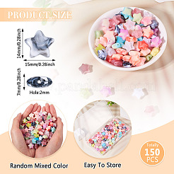 150шт акриловые бусины&nbsp;OACR-TA0003-55