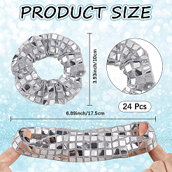 24 шт. полиэстеровые эластичные аксессуары для волос&nbsp;AJEW-CN0003-80