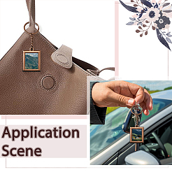 8шт 4 стиля брелок для фоторамки из сплава&nbsp;KEYC-SP0001-51