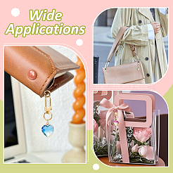 6 шт. 6 стиля сердце/капля k9 стекло имитация турмалина подвески украшение&nbsp;HJEW-NB00204