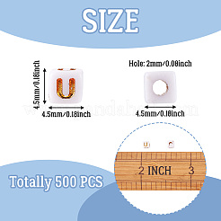 Непрозрачные акриловые бусины&nbsp;MACR-TAG0001-07U