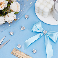 6 шт. латунные кнопки с микропаве из прозрачного кубического циркония&nbsp;KK-FG0001-26A