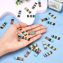 Полупрозрачные подвески из смолы и орехового дерева&nbsp;RESI-TAC0017-47-A05