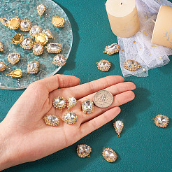 30шт 5 стиля хрустальные стеклянные подвески со стразами&nbsp;RB-TA0001-09