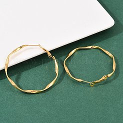 Серьги-кольца из нержавеющей стали 304&nbsp;EJEW-I320-25G-02