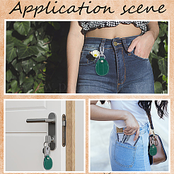 1 комплект брелоков-подвесок из коровьей кожи&nbsp;KEYC-CL0001-26B