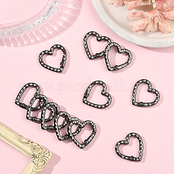 20 шт. Кольца пружинные со стразами из цинкового сплава&nbsp;FIND-SP0004-36B