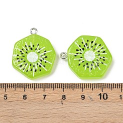 Подвески из непрозрачной смолы с фруктовой тематикой&nbsp;RESI-F061-02G