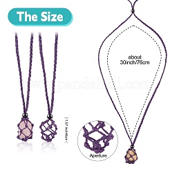 Плетеные шнуры из вощеной хлопчатобумажной нити макраме мешочек изготовление ожерелья&nbsp;AJEW-SW00022-08