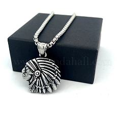 Винтажный кулон в стиле индейцев из нержавеющей стали 304&nbsp;ZS3655