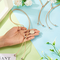 Изготовление ожерелья-слайдера из вощеного полиэфирного шнура&nbsp;NJEW-TAC0018-03