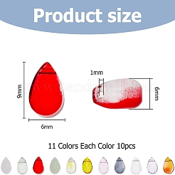 110шт 11 цвета стеклянные бусины&nbsp;GLAA-HS0001-01