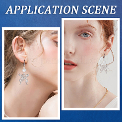 4 пара латунных серег с микропаве из прозрачного кубического циркония с застежкой-молнией&nbsp;KK-BBC0021-97P