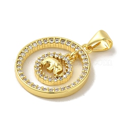 Латунные микро проложить кубического циркония подвески&nbsp;KK-Z042-22G