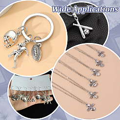 120 шт. 20 стиля подвески из сплава в тибетском стиле со спортивной тематикой&nbsp;TIBEP-ME0001-07