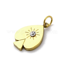 Подвески из нержавеющей стали 304 с кристаллами и стразами&nbsp;STAS-E550-18G