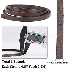 3 шт. плоский кожаный шнур для украшений&nbsp;WL-GF0001-16D-01
