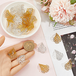 40 шт. 2-х цветные латунные колпачки для бусин&nbsp;IFIN-SC0001-97