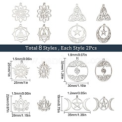 16 шт. 8 подвески из нержавеющей стали 304&nbsp;STAS-SC0003-92P