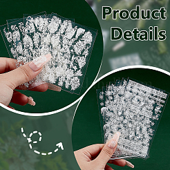 12 шт. 12 стиля ПВХ наклейки для ногтей&nbsp;MRMJ-PH0002-91